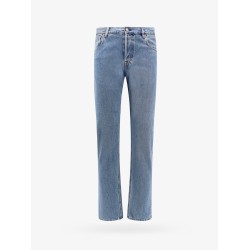 Cotton jeans with back logo patch