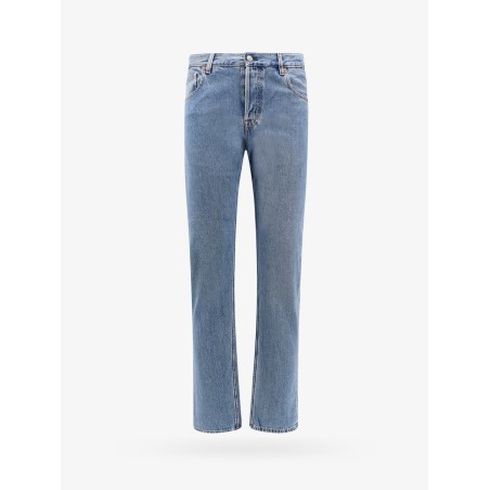 Cotton jeans with back logo patch