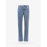 Cotton jeans with back logo patch