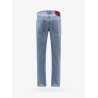 Cotton jeans with back logo patch