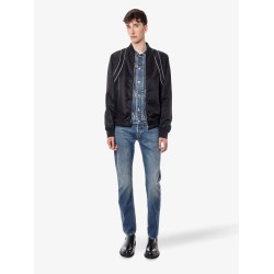 Nylon jacket with contrasting detail