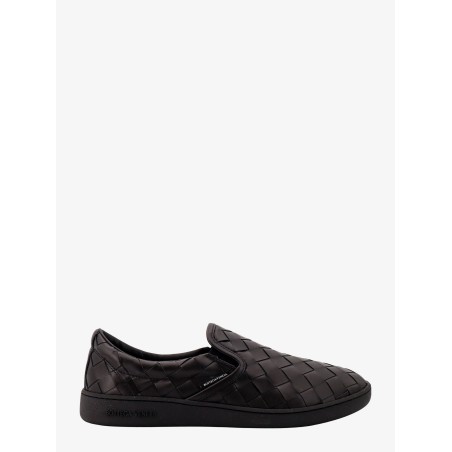 Leather slip-on sneakers with intrecciato motif