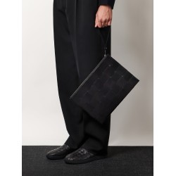 Leather slip-on sneakers with intrecciato motif