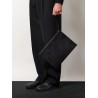 Leather slip-on sneakers with intrecciato motif