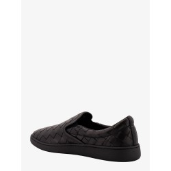 Leather slip-on sneakers with intrecciato motif