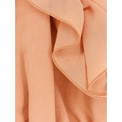 Silk top with rouches