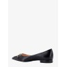 Leather ballerinas with metal horsebit