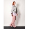Cotton sweatshirt with contrasting shirt detail