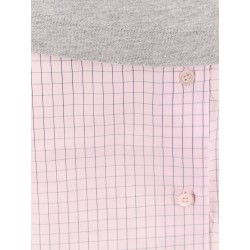 Cotton sweatshirt with contrasting shirt detail