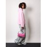 Leather shoulder bag with metal details