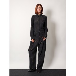 Silk cargo trouser