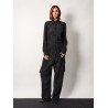 Silk cargo trouser