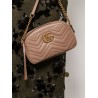 Matelassé leather shoulder bag with metal gg logo