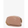 Matelassé leather shoulder bag with metal gg logo