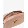 Matelassé leather shoulder bag with metal gg logo