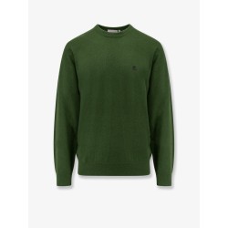Wool sweater with logo embroidery
