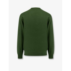Wool sweater with logo embroidery