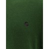 Wool sweater with logo embroidery