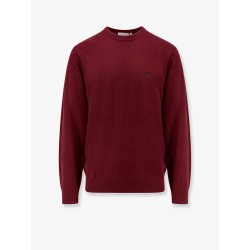 Wool sweater with logo embroidery