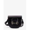 Leather shoulder bag with iconic metal horsebit