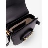 Leather shoulder bag with iconic metal horsebit