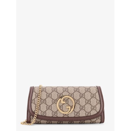Blondie GG supreme fabric and leather shoulder bag