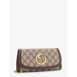 Blondie GG supreme fabric and leather shoulder bag