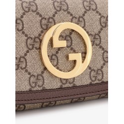 Blondie GG supreme fabric and leather shoulder bag