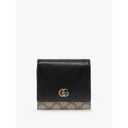 Supreme GG fabric and leather wallet