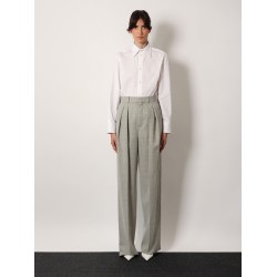 Certified wool trousers with wide leg