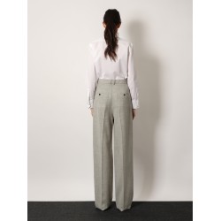 Certified wool trousers with wide leg