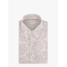 Cotton slim fit shirt with all-over print