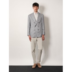 Cotton slim fit shirt with all-over print