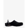 Suede sabot with vibram rubber sole