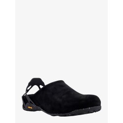 Suede sabot with vibram rubber sole