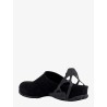 Suede sabot with vibram rubber sole