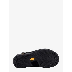 Suede sabot with vibram rubber sole