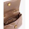 Kira matelassé leather shoulder bag with metal logo