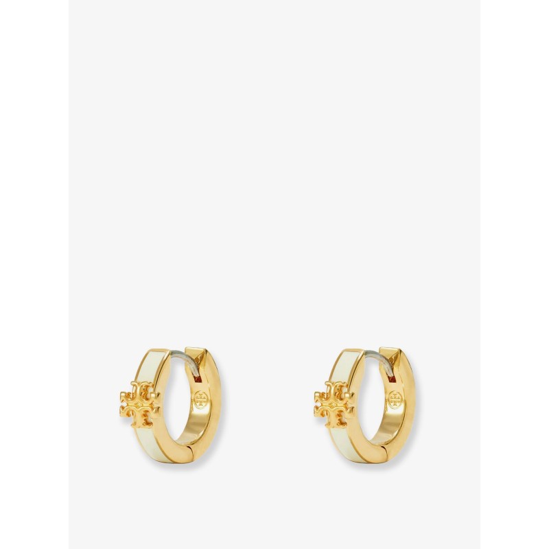 Kira Huggie brass earrings