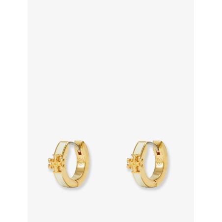 Kira Huggie brass earrings