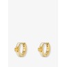 Kira Huggie brass earrings