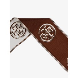Medallion Logo Ribbon silk tie