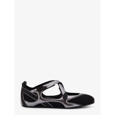 Floor 01 mesh and leather Ballerinas Flat