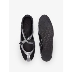Floor 01 mesh and leather Ballerinas Flat