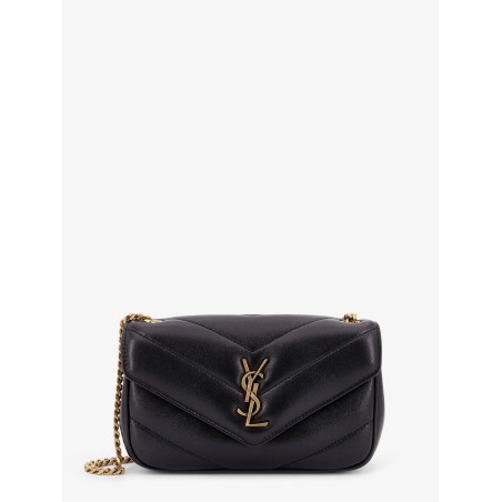 Loulou Mini leather shoulder bag with Chevron stitchings