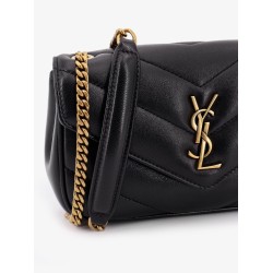 Loulou Mini leather shoulder bag with Chevron stitchings