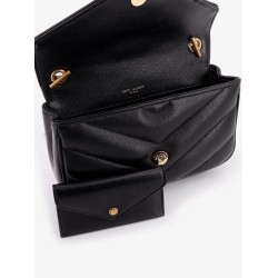 Loulou Mini leather shoulder bag with Chevron stitchings
