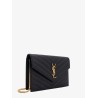 Envelope grain de poudre leather pochette with iconic chevron stitching