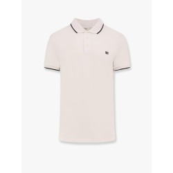 Cotton polo shirt with triomphe embroidery