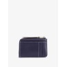 Leather and T monogram fabric wallet